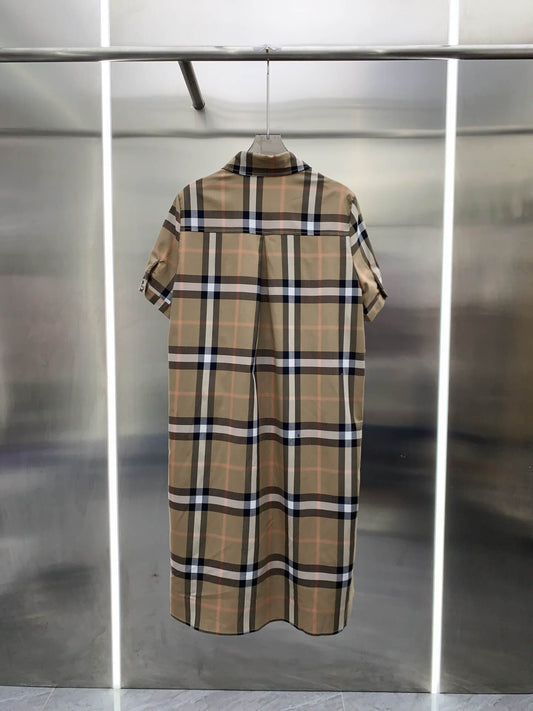 Classic Check Pocket Casual Dress
