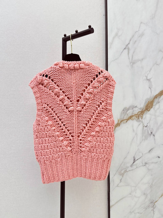 Chunky Knit Vest Cardigan