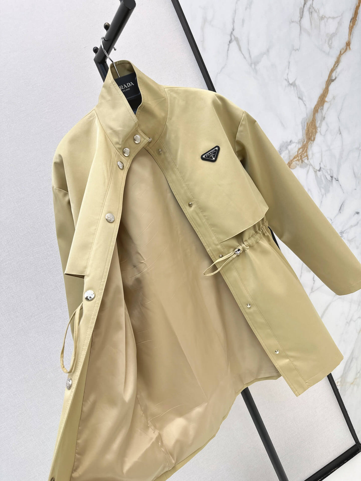 Triangle Elastic Waist Parka