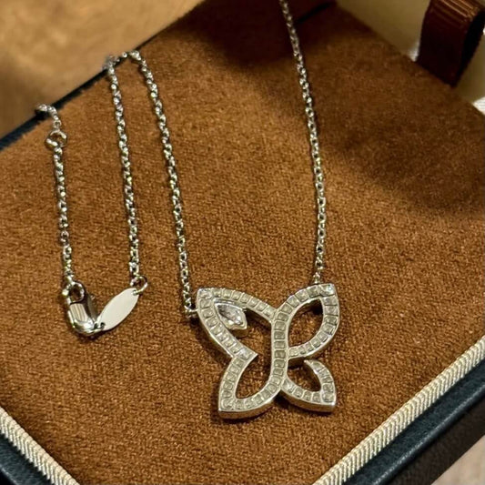 Chic Butterfly Diamond Necklace