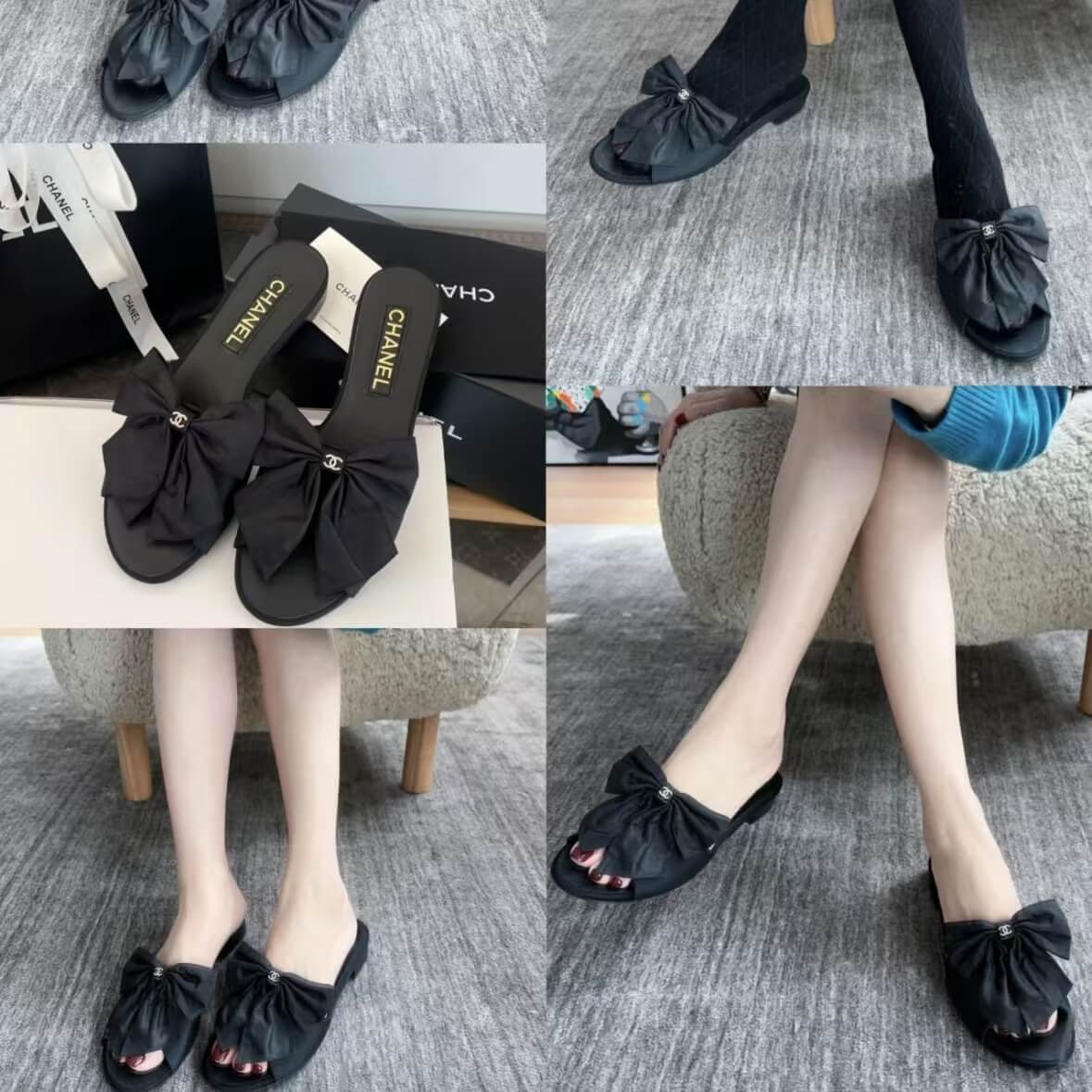 Bow-Accented Block Heel Sandals
