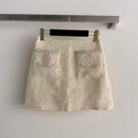 Delicate Embroidery T-Shirt and Skirt Set