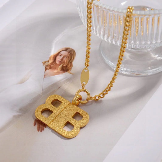 Avant-Garde Symmetric Letter Necklace