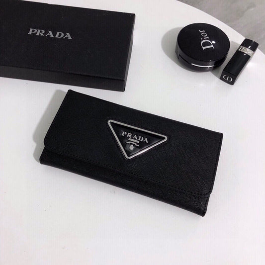 Fabric Long Flap Trendy Wallet