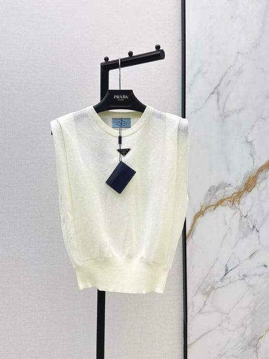 Triangle Patch Knit Vest