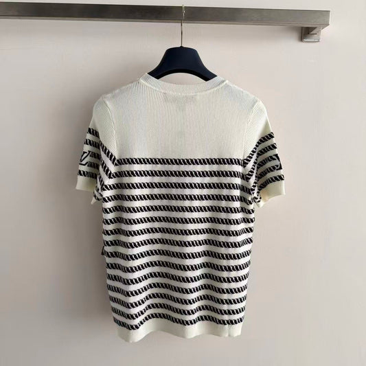 Maritime Series Stripe Knit Tee