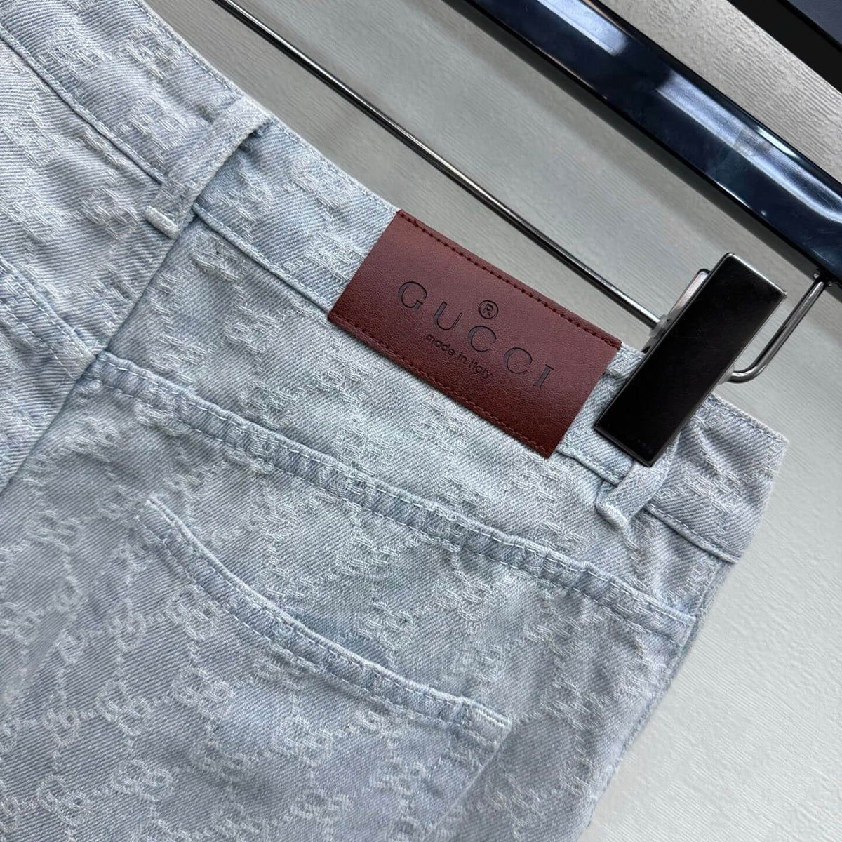 All Over Monogram Denim Vest and Jeans Set