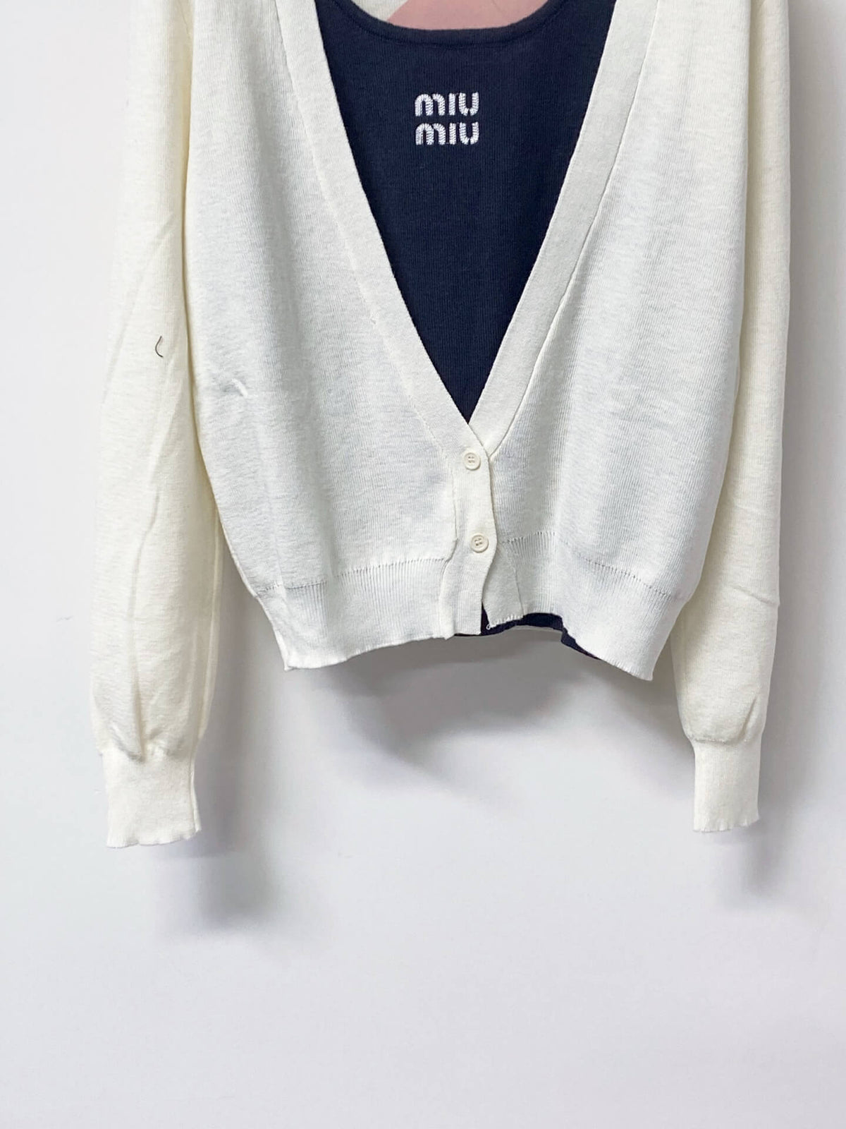 Preppy Fake Two-Piece Cardigan