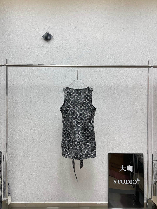 All Over Logo Slim Vest Dress