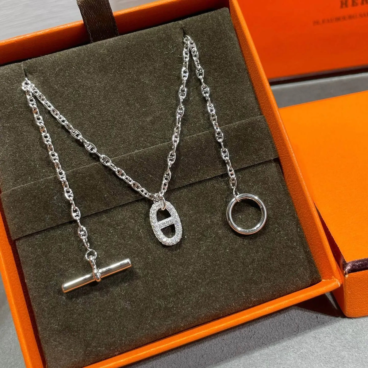 Classic Pig Nose Diamond Necklace