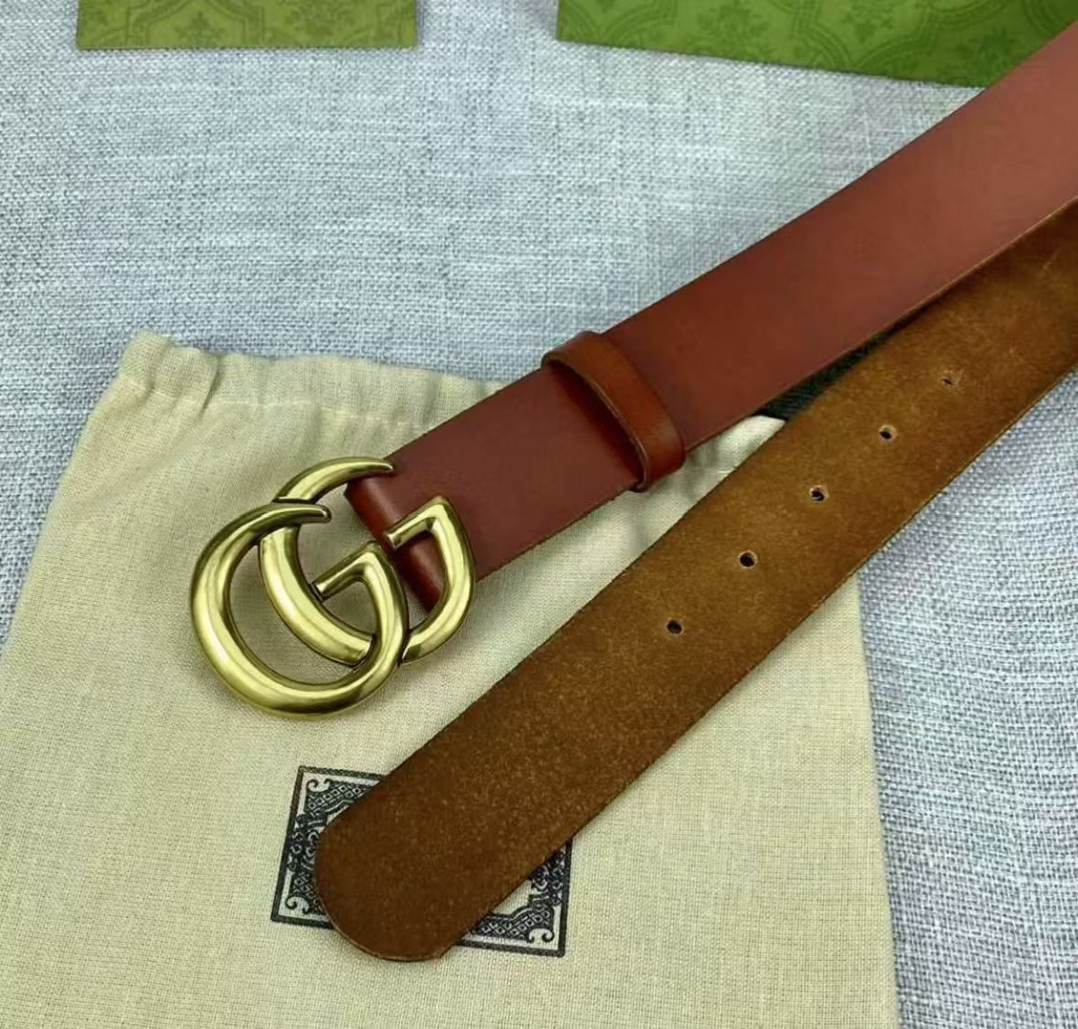 Vintage Brown Leather Belt