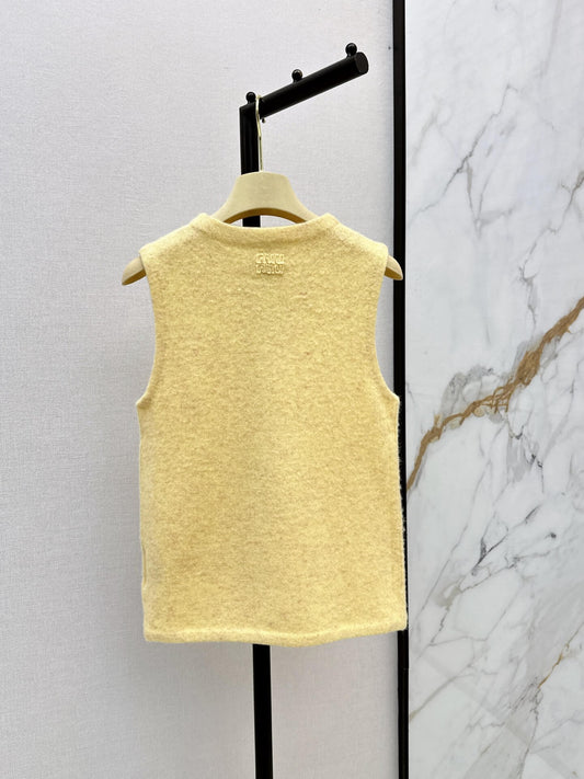 Light Yellow Loose Knit Vest
