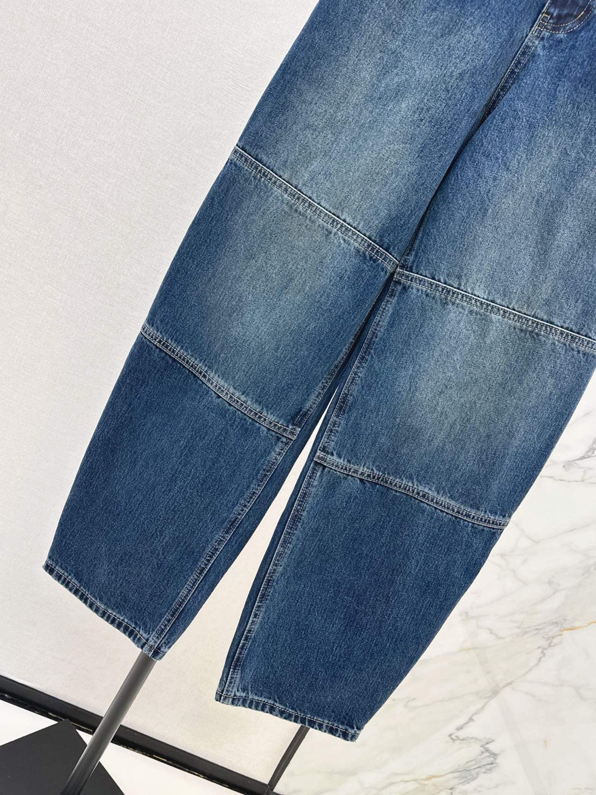 Segmented Denim Pants