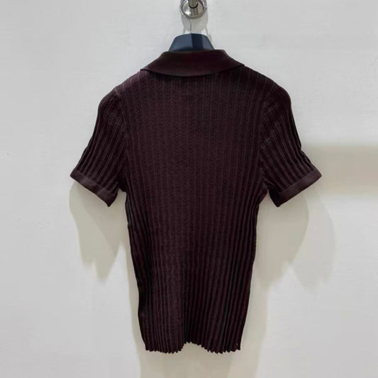 Slim-Fit Stretch Knit Short Sleeve