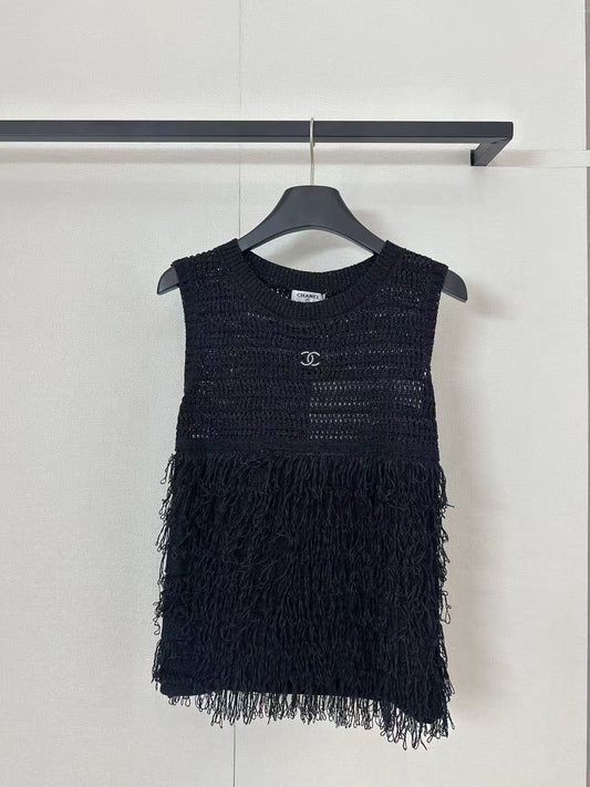 Patchwork Fringe Tank Top