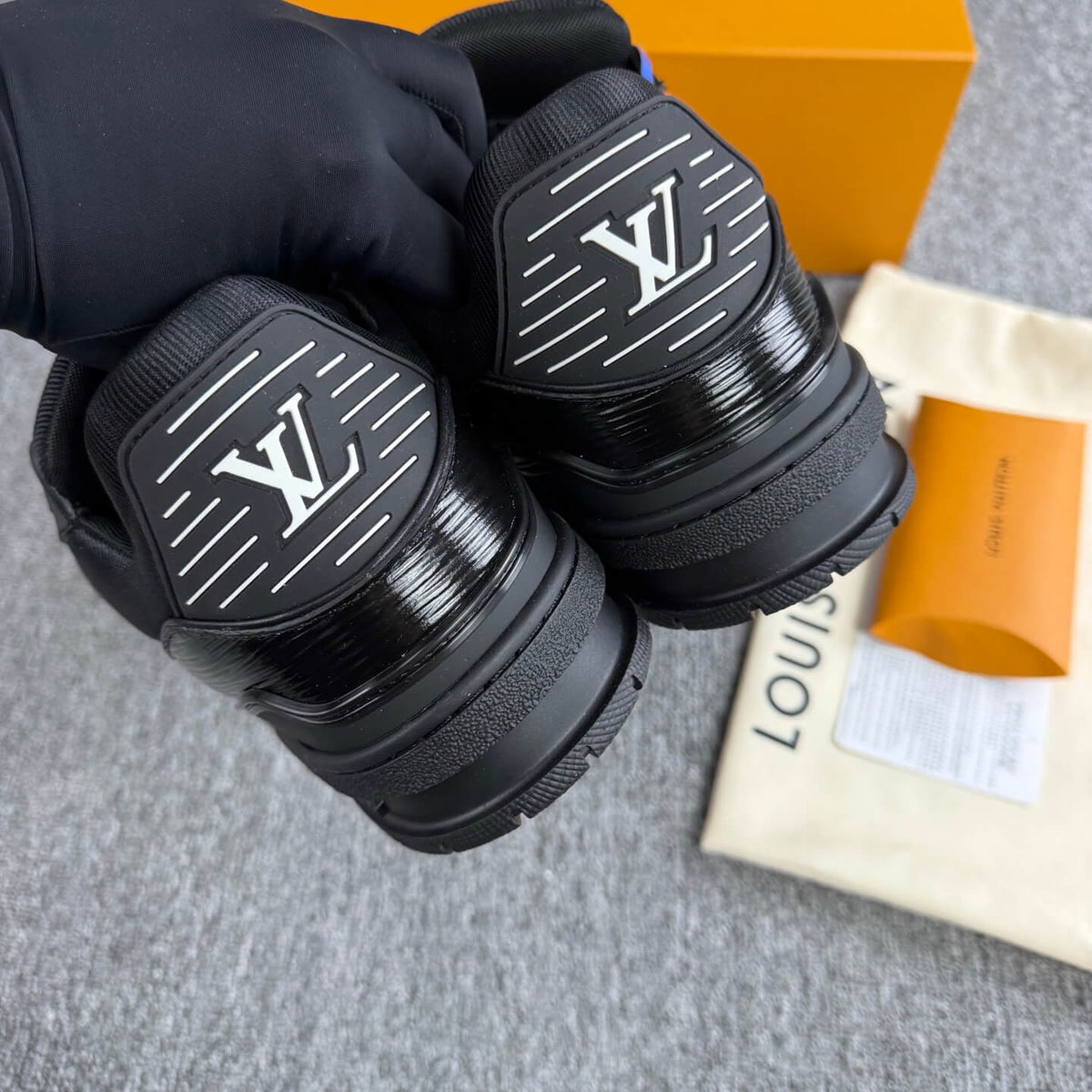 Textured Black Sneakers