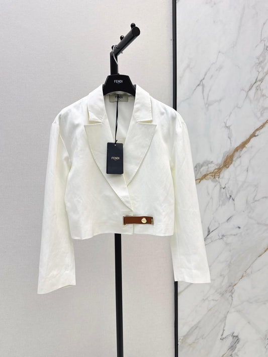 White Blazer and Yellow Skirt Set