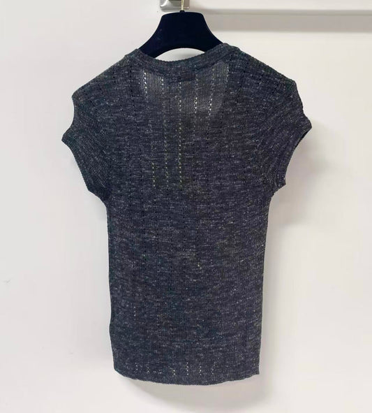 Breathable Embroidered Knit Top
