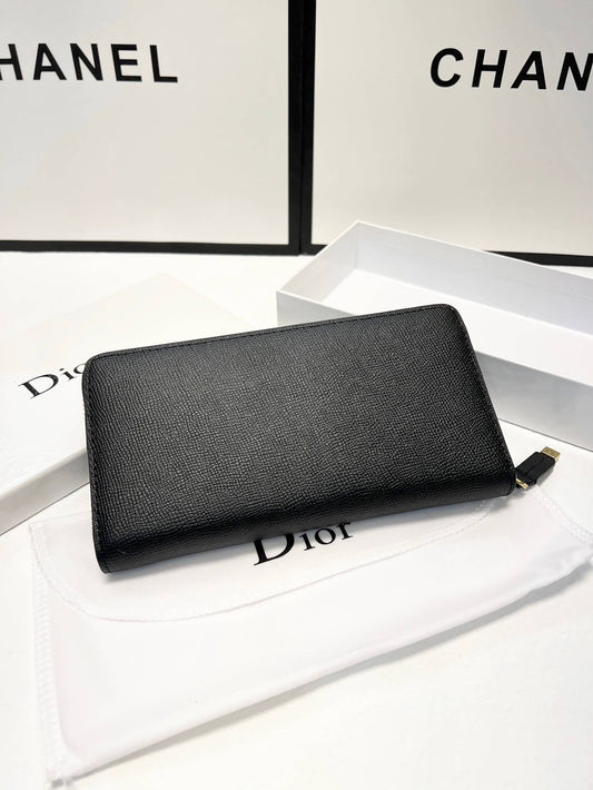 Metal Buckle Long Zip-Around Wallet