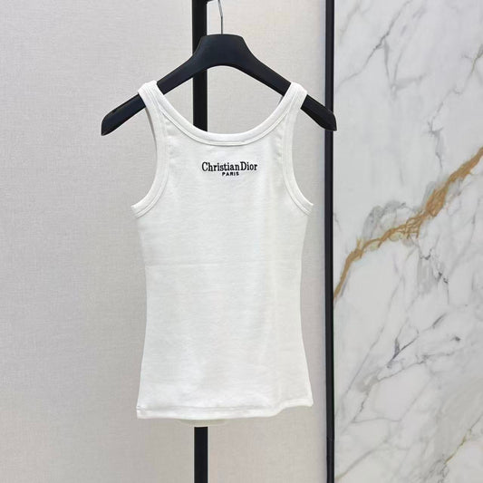 Signature Bee Stitch Cotton Vest