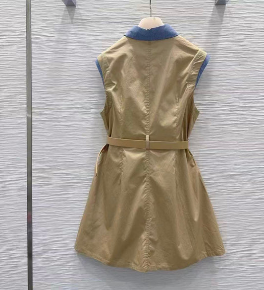 Collar Patchwork Dress