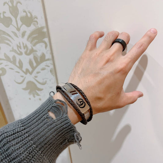 Three-Layer Leather Bracelet