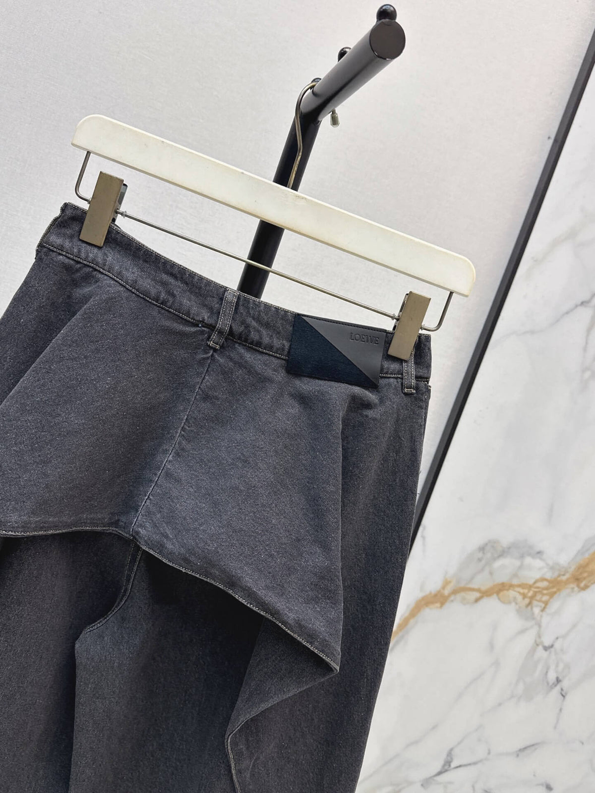 Logo Cropped Shirt Wide Leg Denim Set