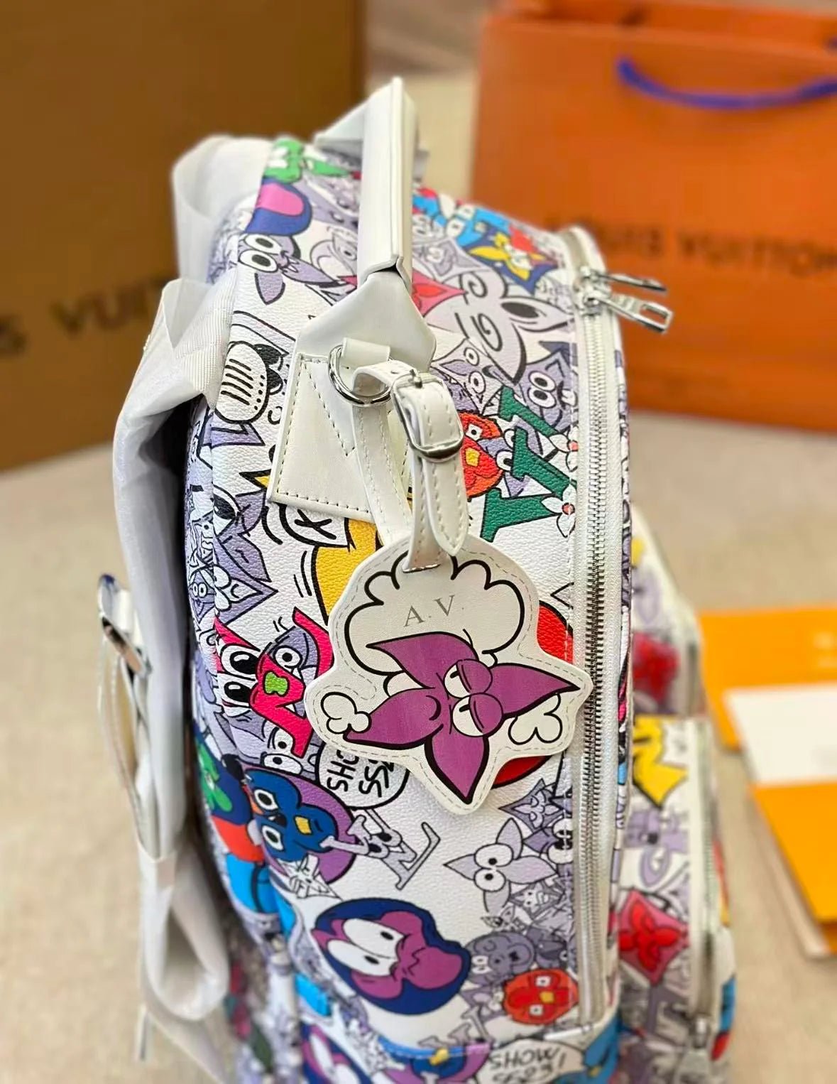 Graffiti Print Backpack
