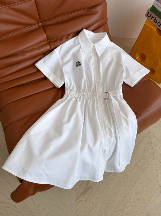 Breasted Metal Buckle Mini Dress