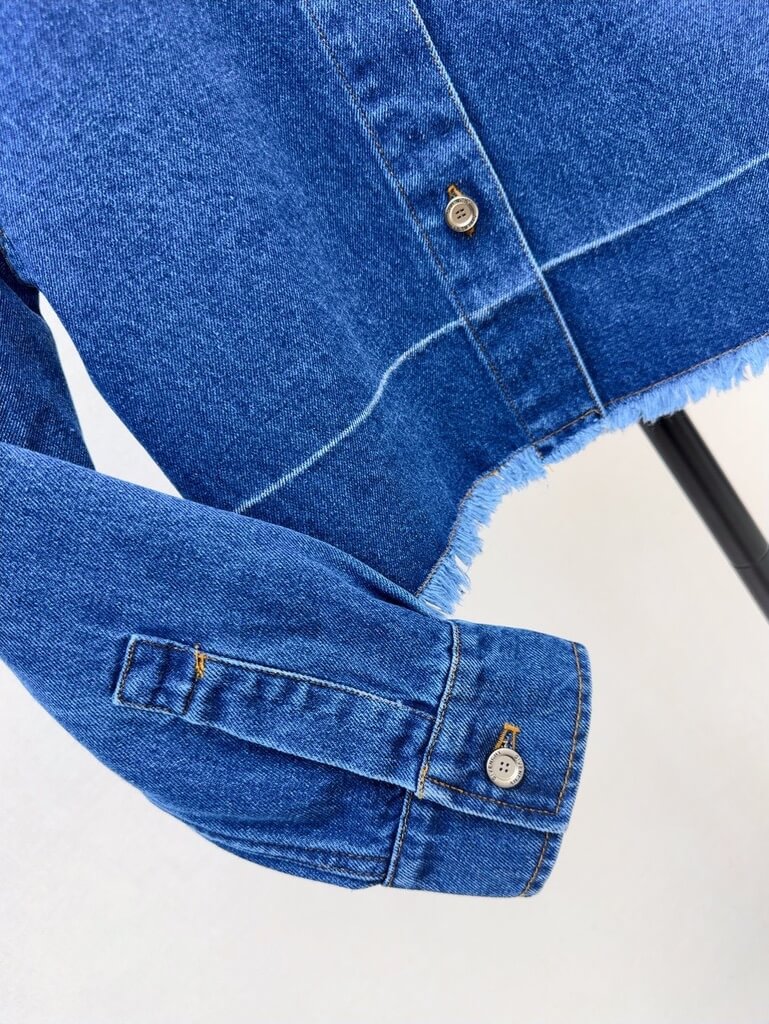 Dark Blue Irregular Denim Set