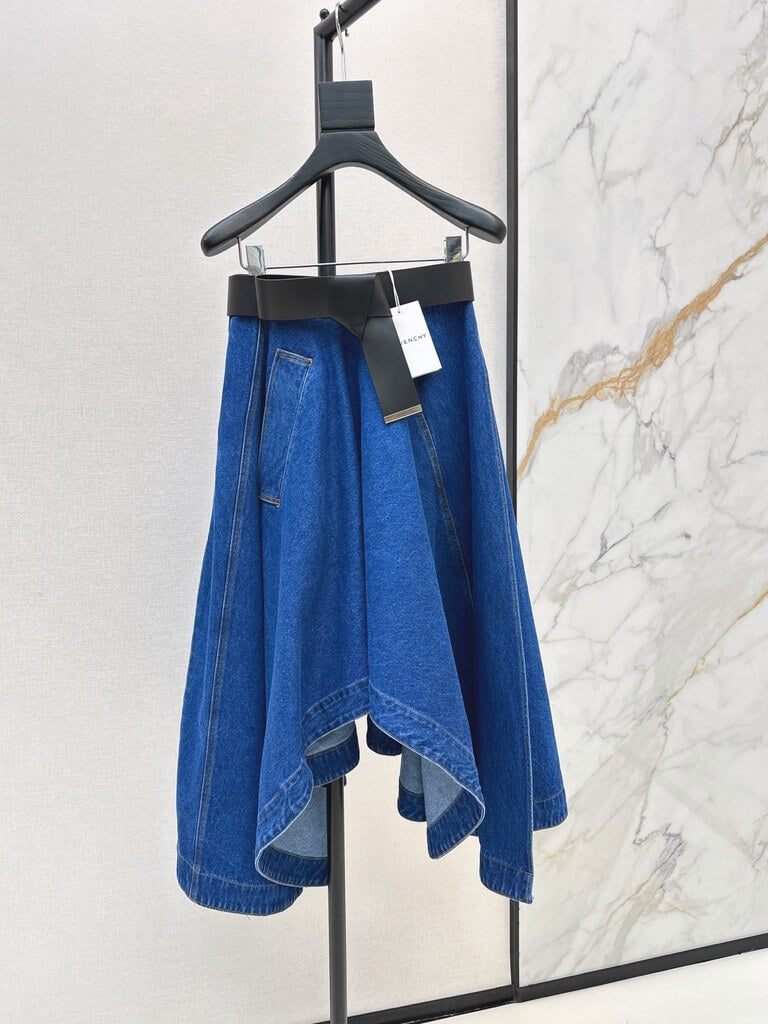 Dark Blue Irregular Denim Set
