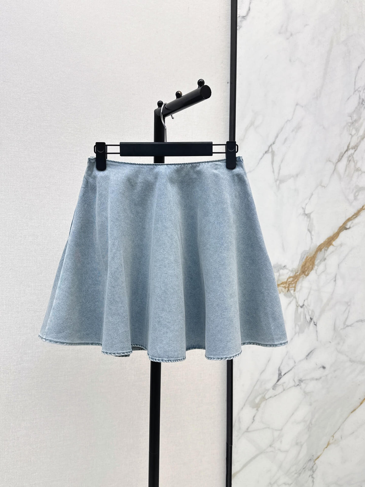 Commute Elegant Denim Jacket Skirt Set