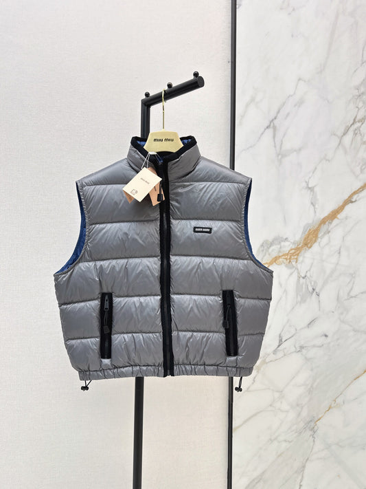 Stand Collar Quilted Vest