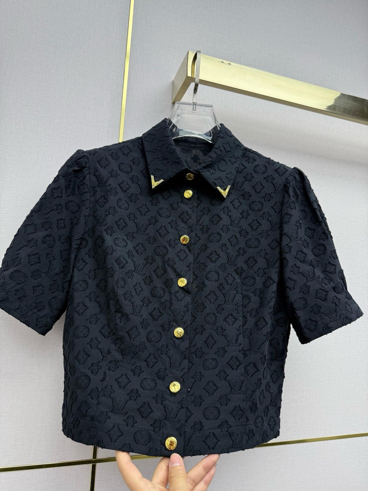 Jacquard Shirt Skirt Set