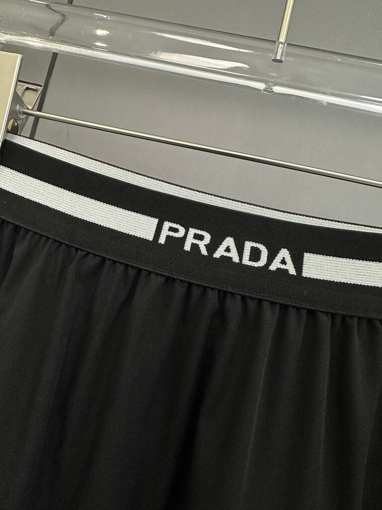 Logo Waist Tiered Midi Skirt