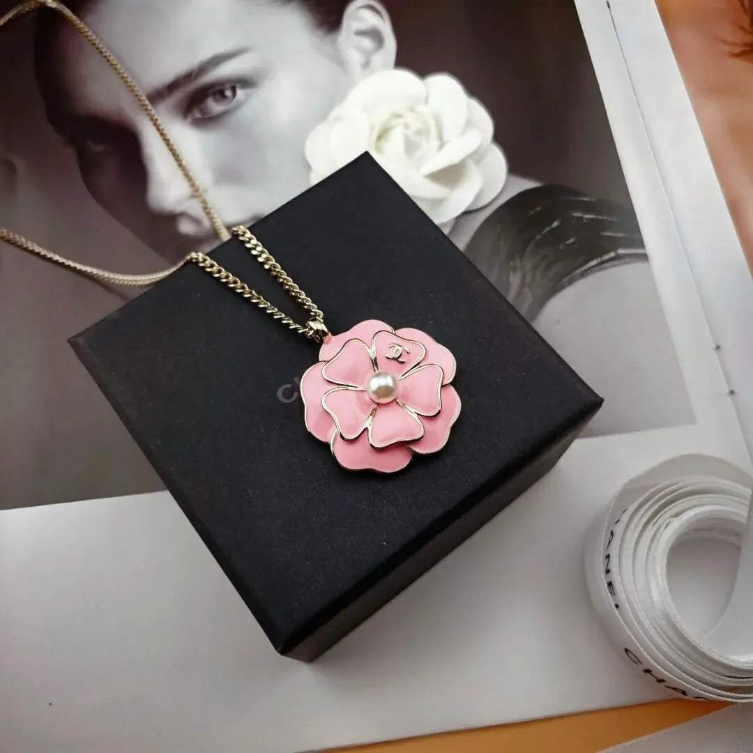 Blush Floral Pendant Necklace