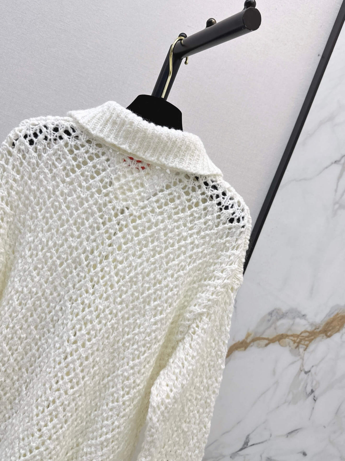 Chunky Mesh Knit Cardigan