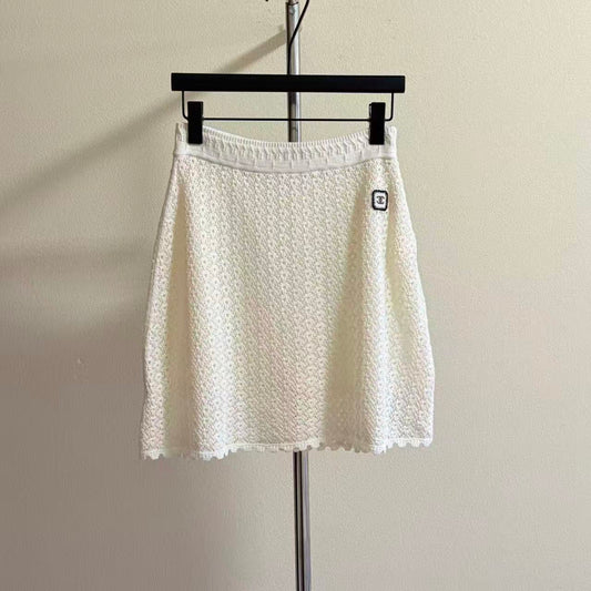 Blend Openwork Knit Skirt