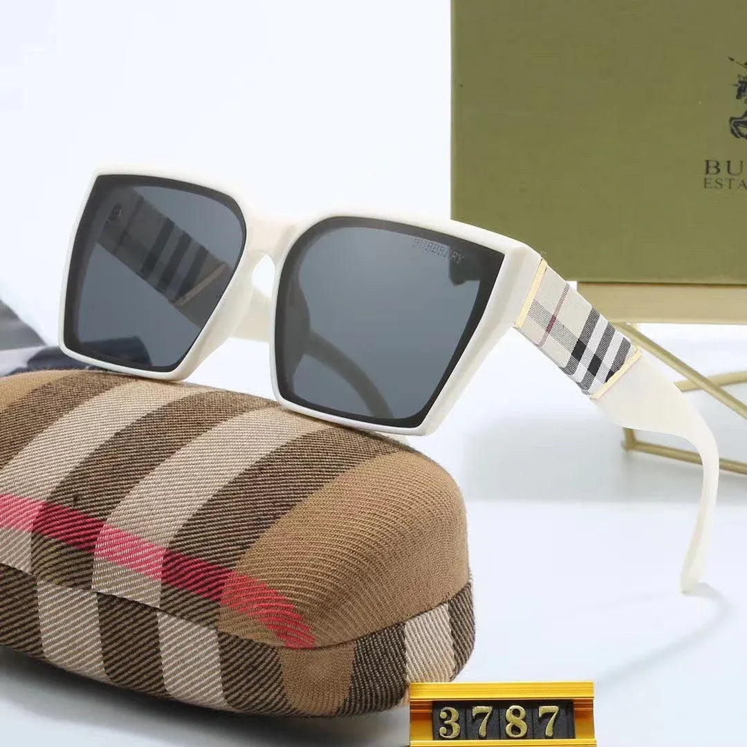 Classic Checkered Square Sunglasses