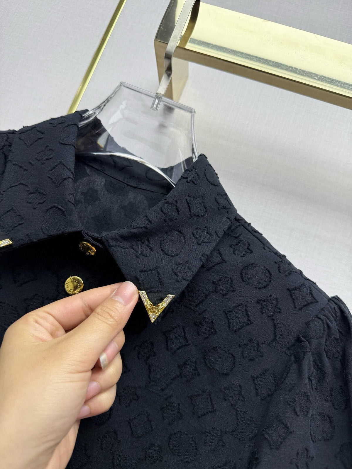 Jacquard Shirt Skirt Set