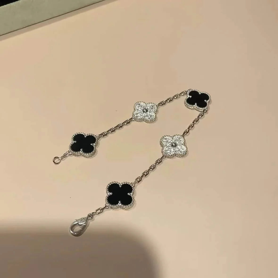 Classic Five-Strand Mother-of-Pearl & Diamond Patch Bracelet