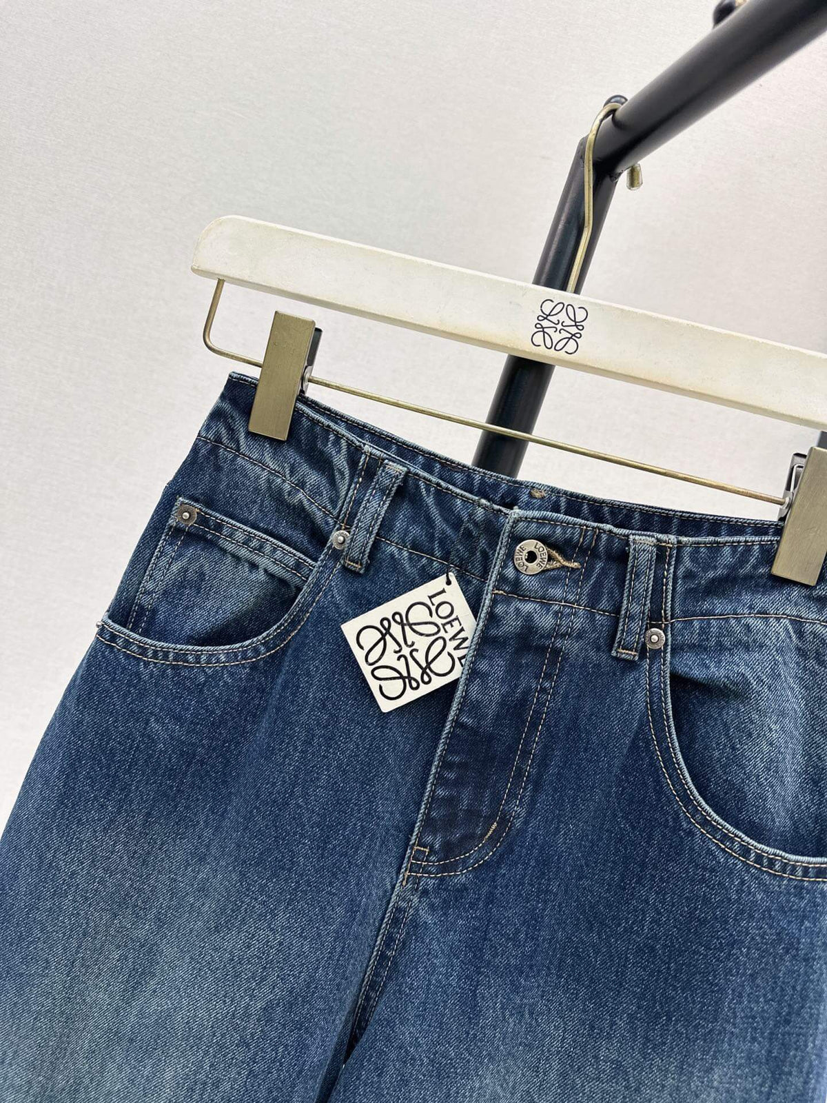 Segmented Denim Pants