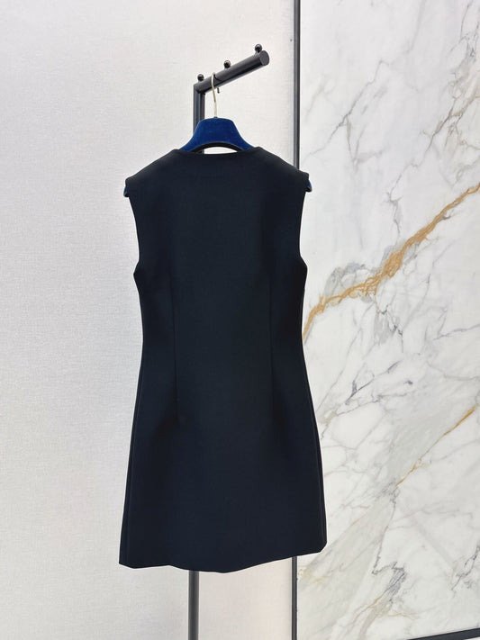 Minimalist Sleeveless Zip Mini Dress