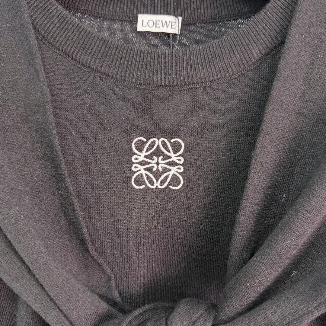 Tie Shawl Knit Two-Piece Set