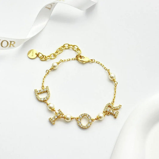 Minimalist Letter Charm Bracelet