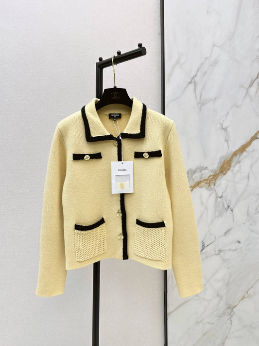 Contrast Collar Tweed Jacket