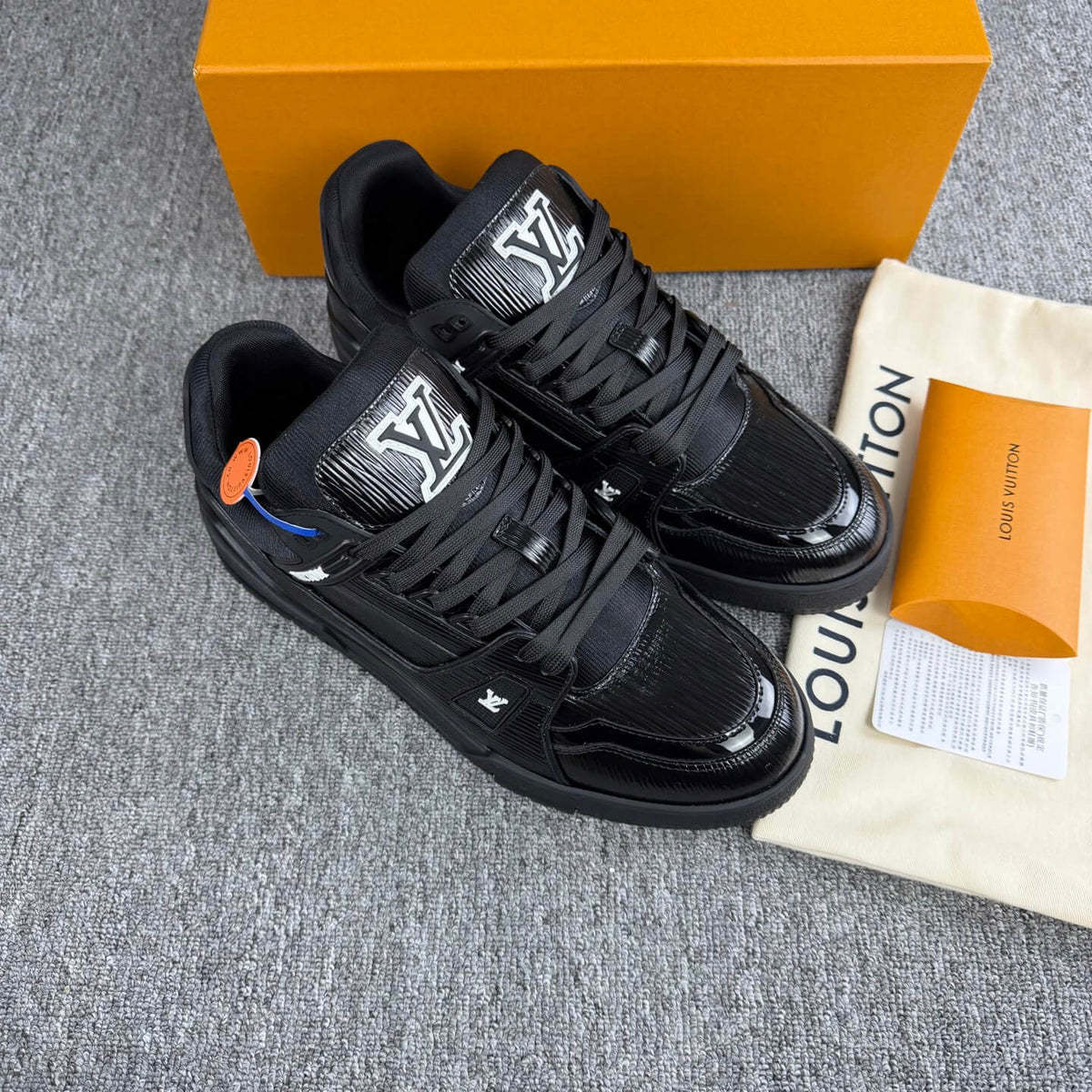 Textured Black Sneakers