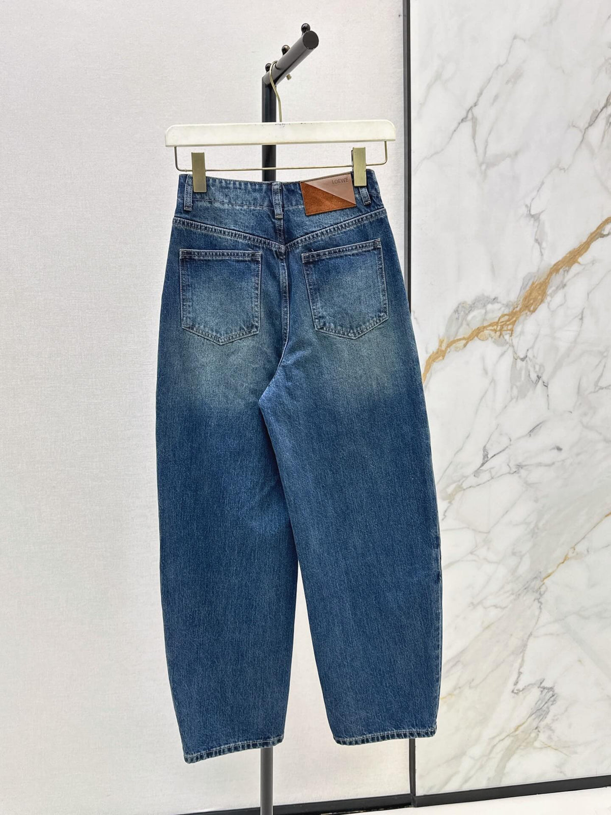 Segmented Denim Pants