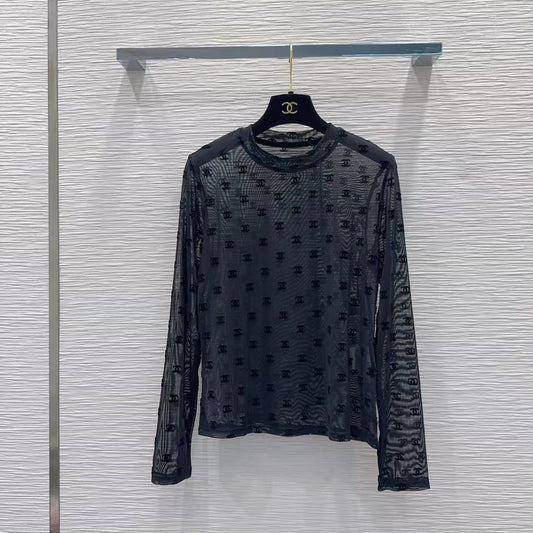 Sheer Mesh Layering Top