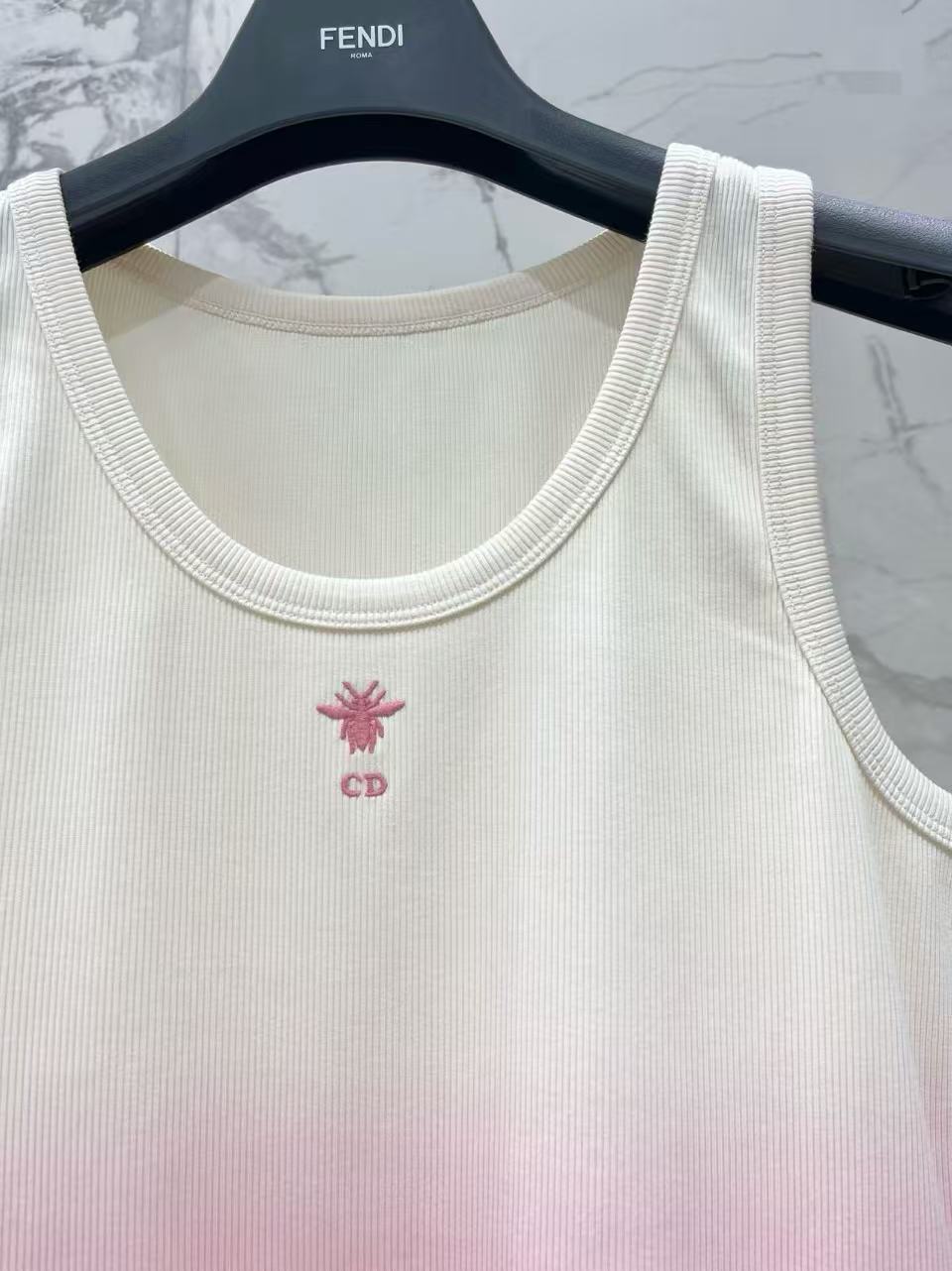 Embroidered Gradient Tank Top